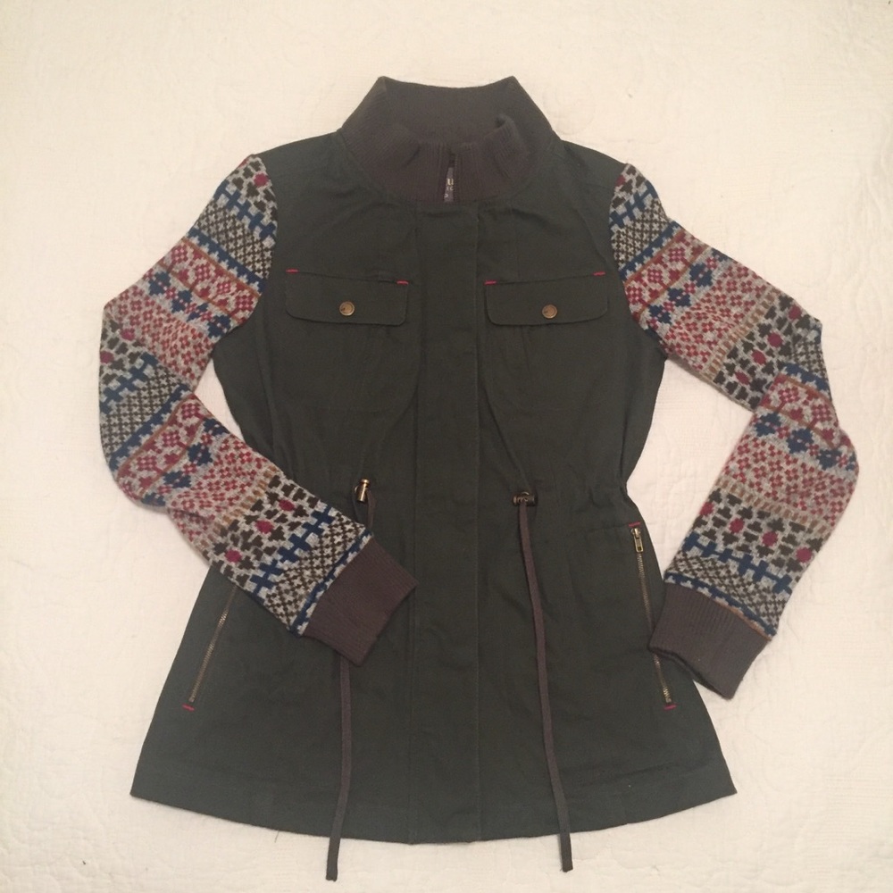 Green Cinch Waist Jacket